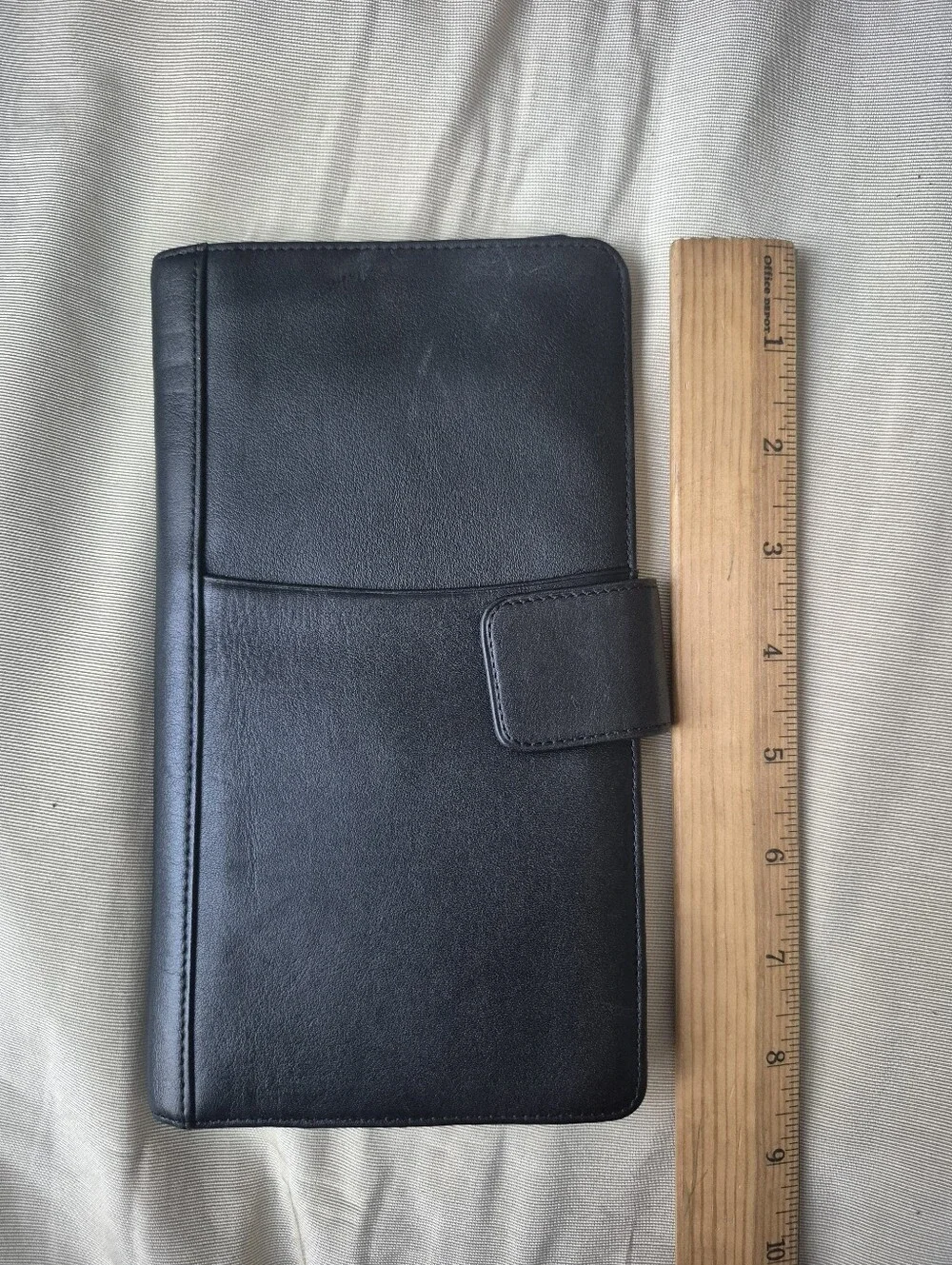 Dilana Black Leather Passport Wallet